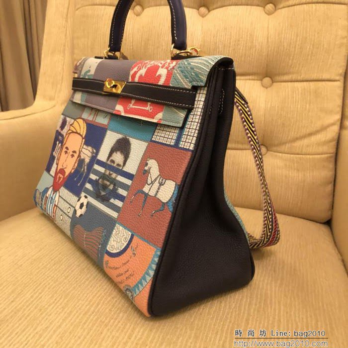 HERMES愛馬仕 凱莉包 2018 hermes kelly 專櫃限量版 莫斯科的冰雪美麗 世界盃紀念版 手提包  Ama1048